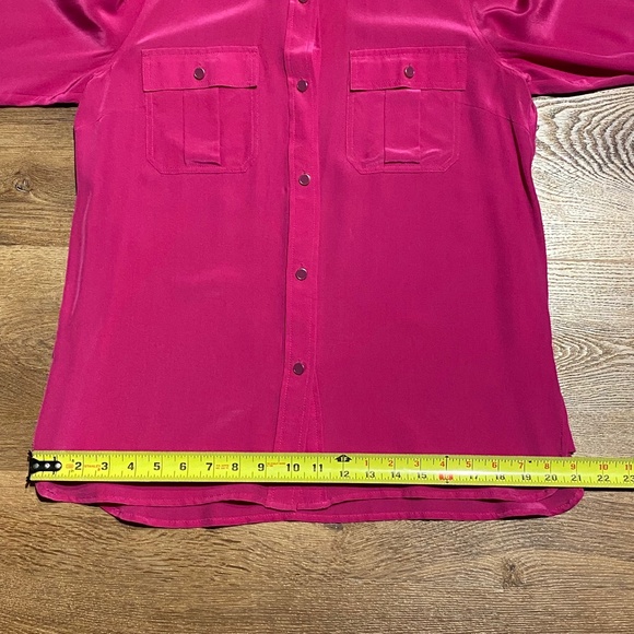 Marc by Marc Jacobs 100% Silk Blouse Hot Fuchsia M 6 - Picture 8 of 13